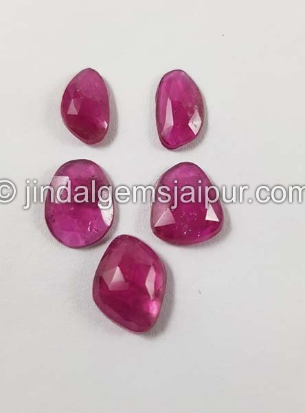 Rubellite Rose Cut Slices